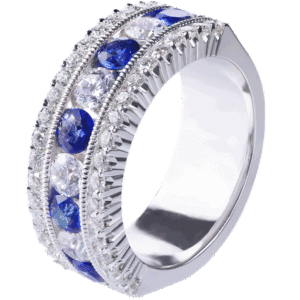 Silver Blue Stone Ring